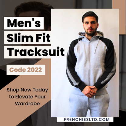 Slim Fit Fleece 3 Tone Tracksuit with Hoodie