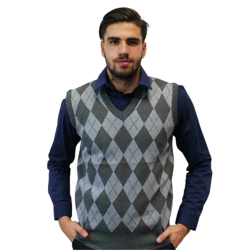 Argyle Sleeveless Jumper