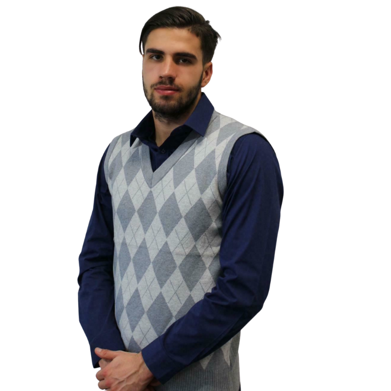 Argyle Sleeveless Jumper