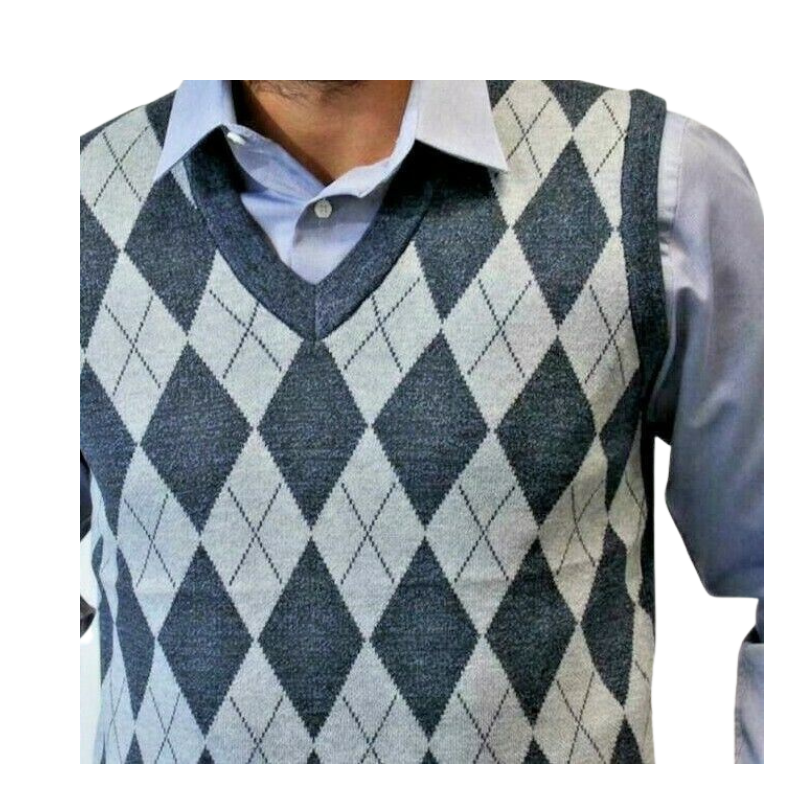 Argyle Sleeveless Jumper