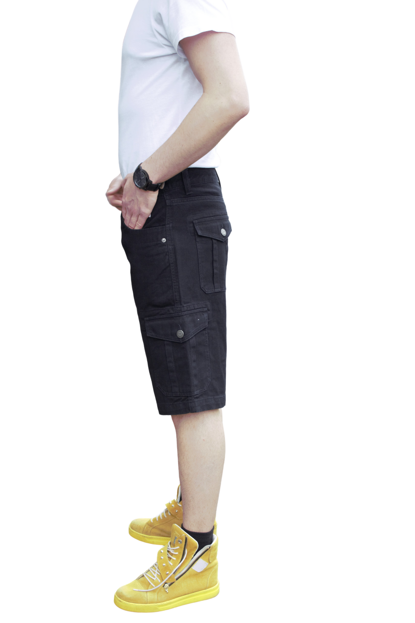 Mens Shorts Regular Fit Denim Short Cargo Shorts 100% Cotton