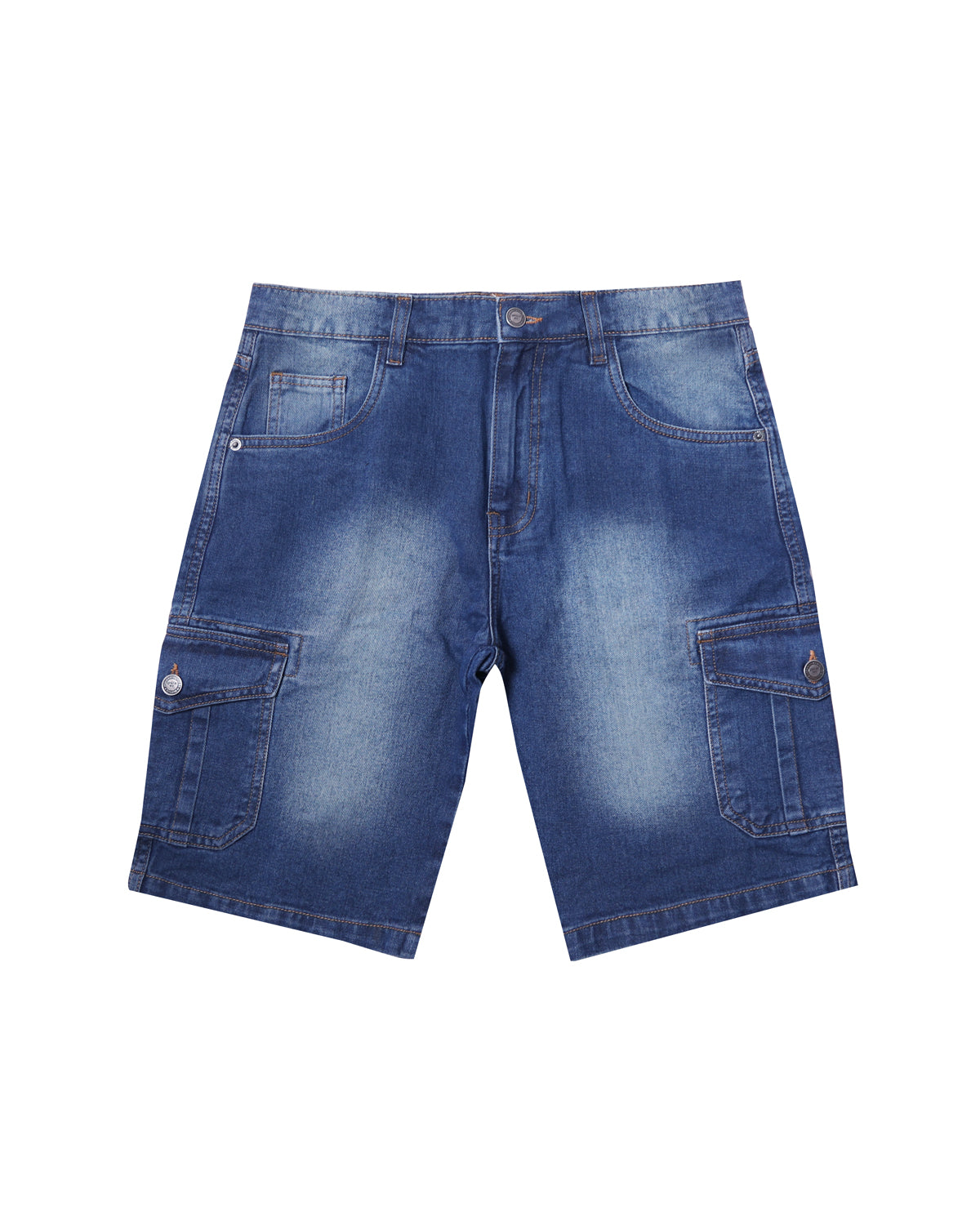 Mens Shorts Regular Fit Denim Short Cargo Shorts 100% Cotton