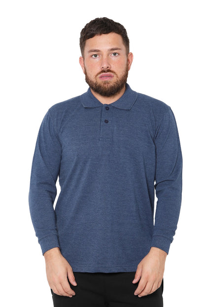 Long Sleeve Pique Polo