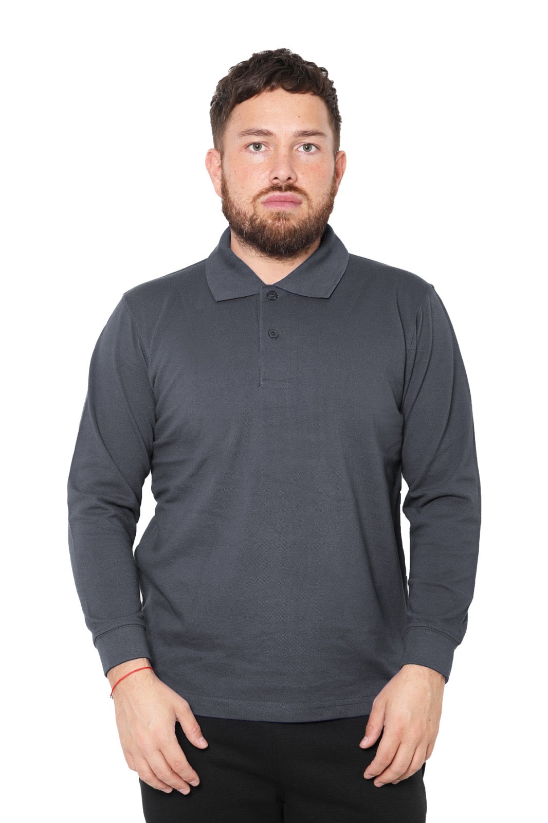 Long Sleeve Pique Polo