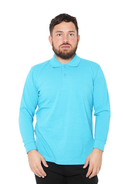 Long Sleeve Pique Polo