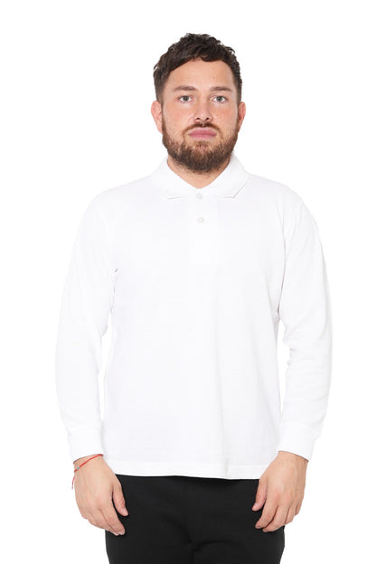 Long Sleeve Pique Polo