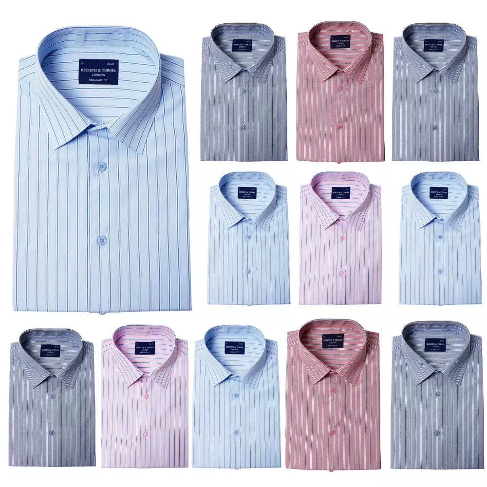 Striped Half Sleeves Formal Shirt