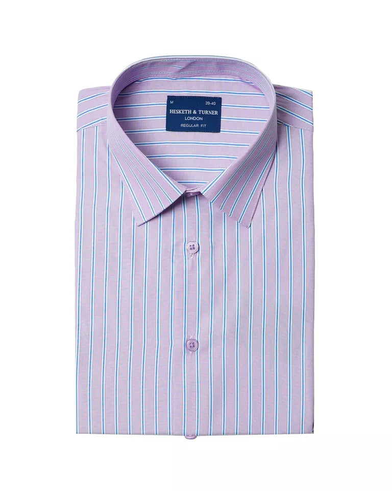 Striped Half Sleeves Formal Shirt