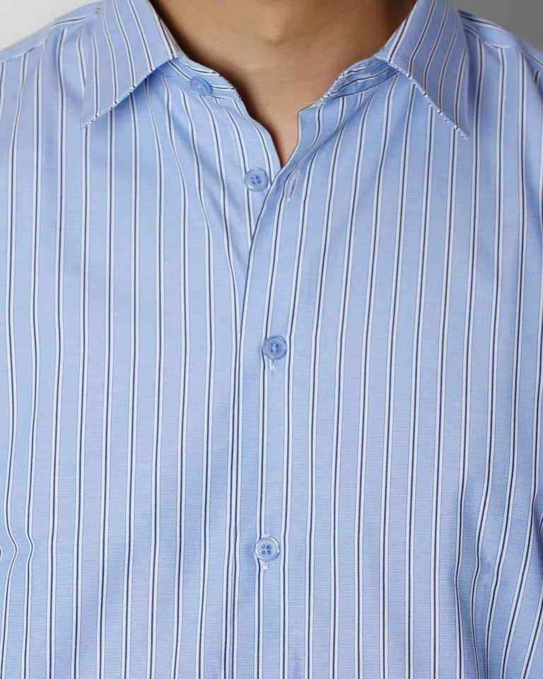 Striped Half Sleeves Formal Shirt