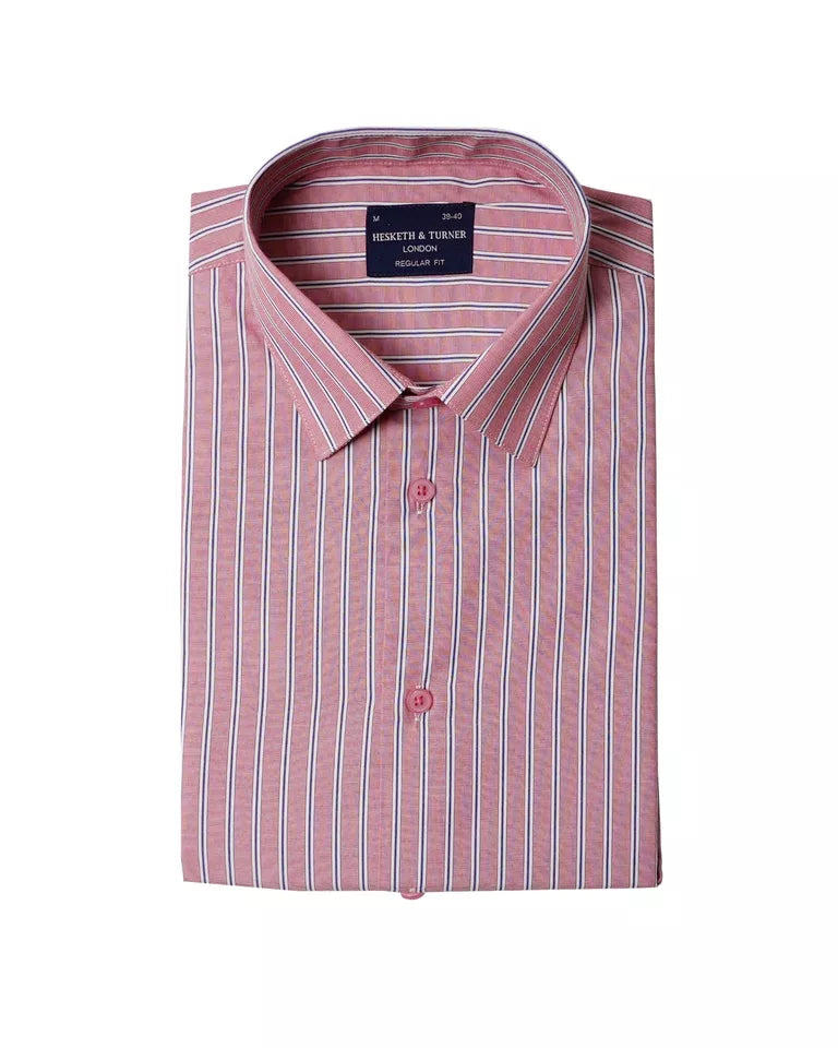 Striped Half Sleeves Formal Shirt