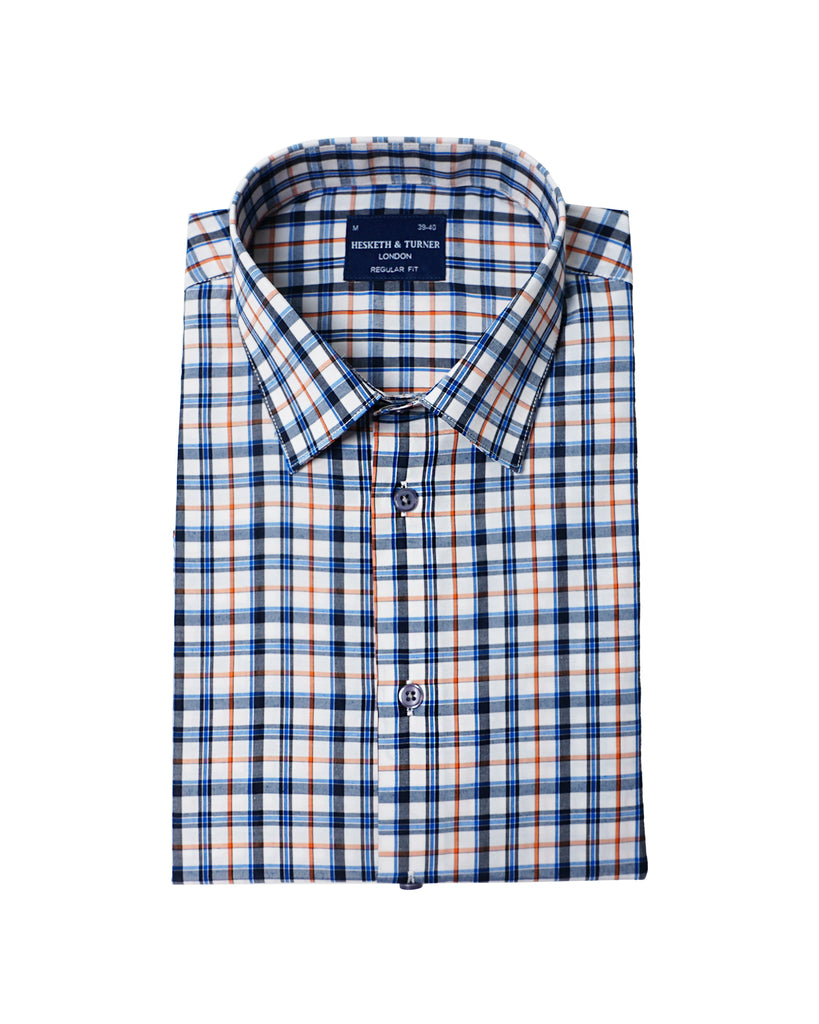 Check Patterned Short Sleeve Regular Fit Shirt (2282)