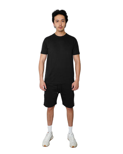 Short Set with Jersey Crew Neck Jumper and Fleece Shorts (2058)