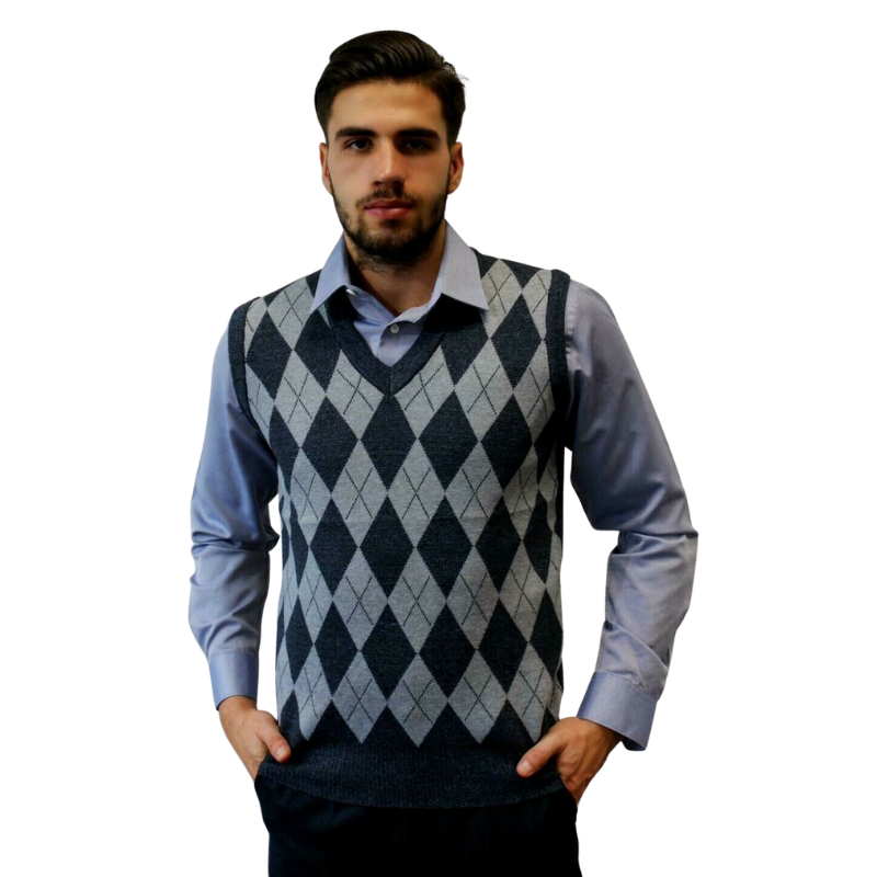 Argyle Sleeveless Jumper