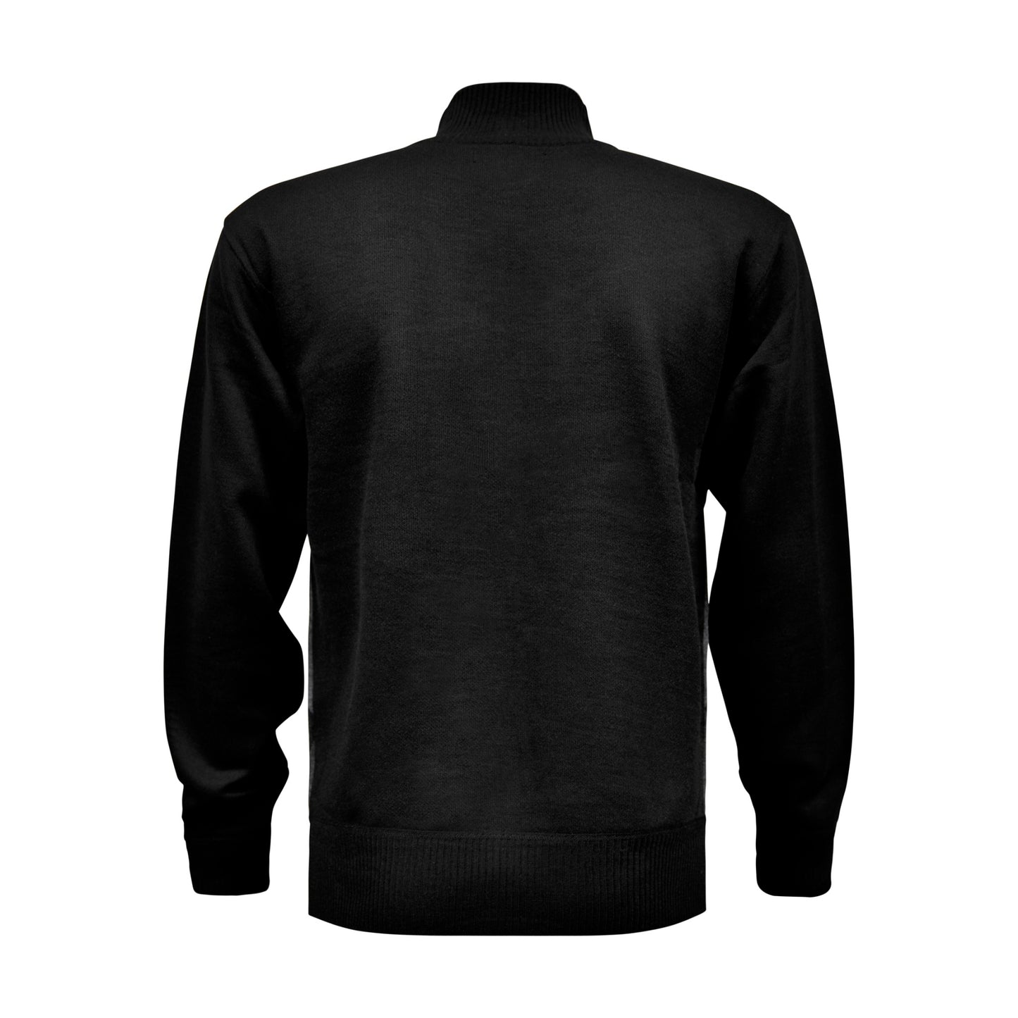 Black Argyle Half-Zip Jumper