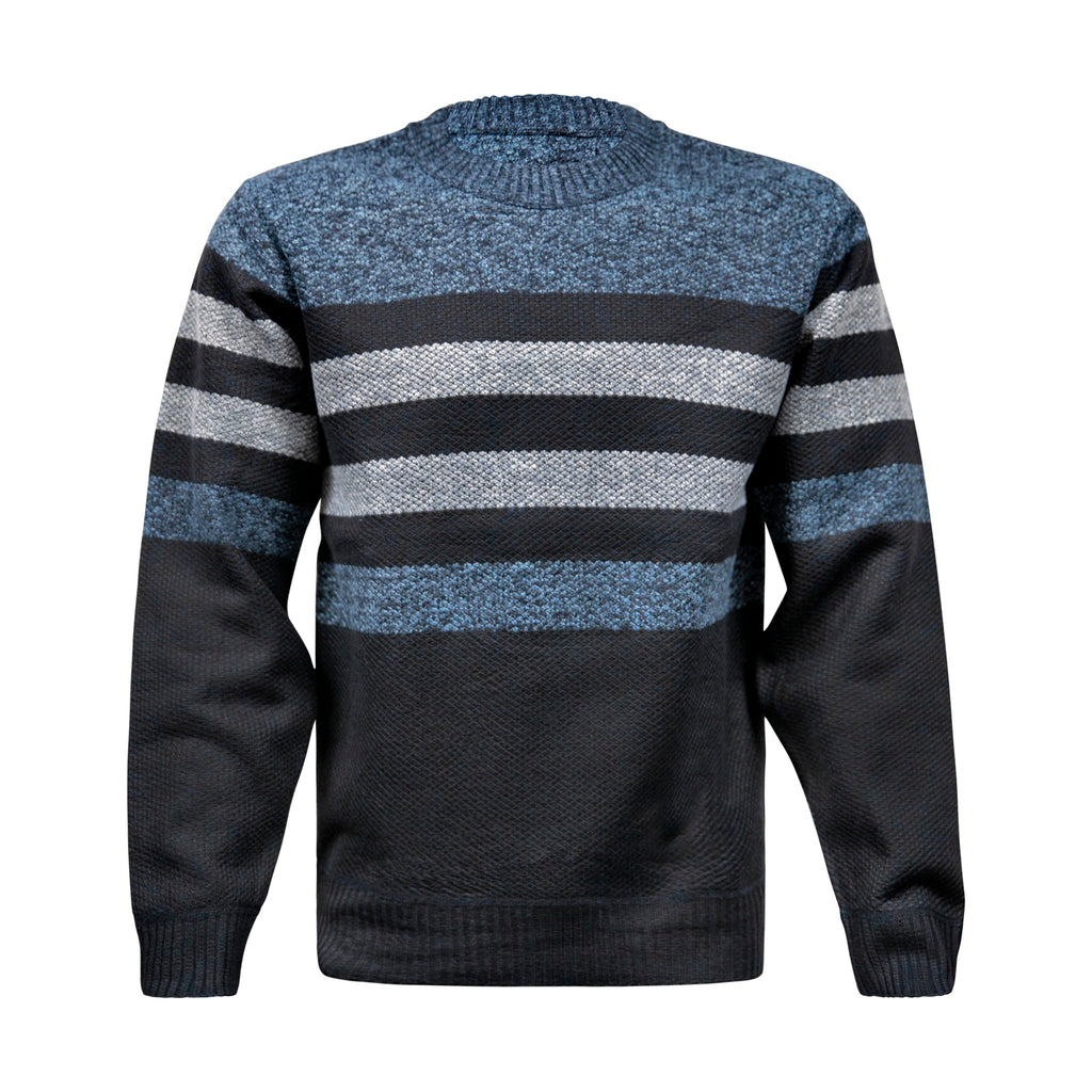 Black Striped Crew Neck Jumper