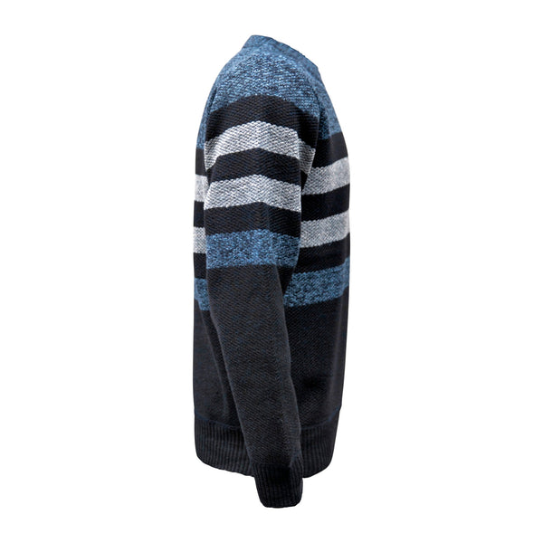 Black Striped Crew Neck Jumper